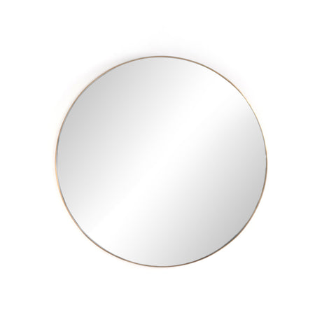Georgina Round Mirror in Polished Brass from Four Hands - Luna Furniture