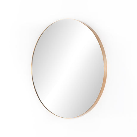 Georgina Round Mirror in Polished Brass from Four Hands - Luna Furniture