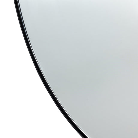 Georgina Round Mirror in Iron Matte Black from Four Hands - Luna Furniture