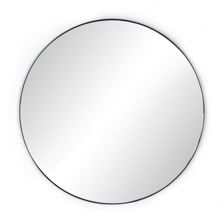 Georgina Round Mirror in Iron Matte Black from Four Hands - Luna Furniture