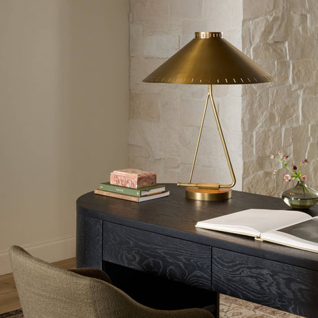 Egon Table Lamp in Antique Brass Iron from Four Hands - Luna Furniture