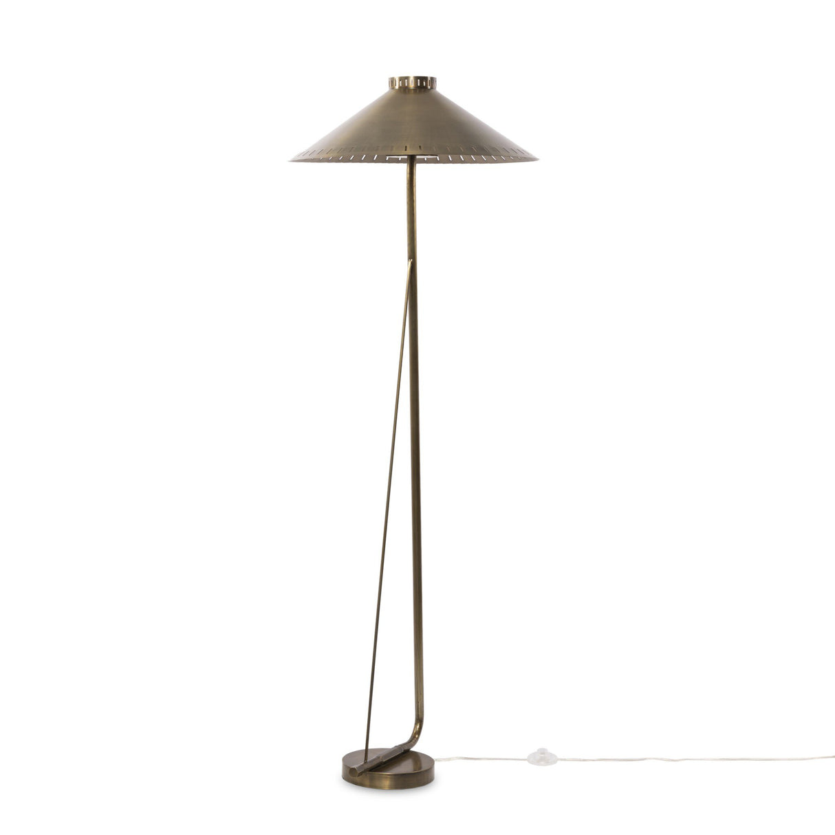 Egon Floor Lamp in Antique Brass Iron from Four Hands - Luna Furniture