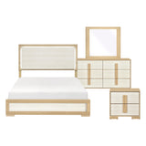 Sterling Natural/White 4pc Set (QB+NS+DR+MR) from Homelegance - Luna Furniture