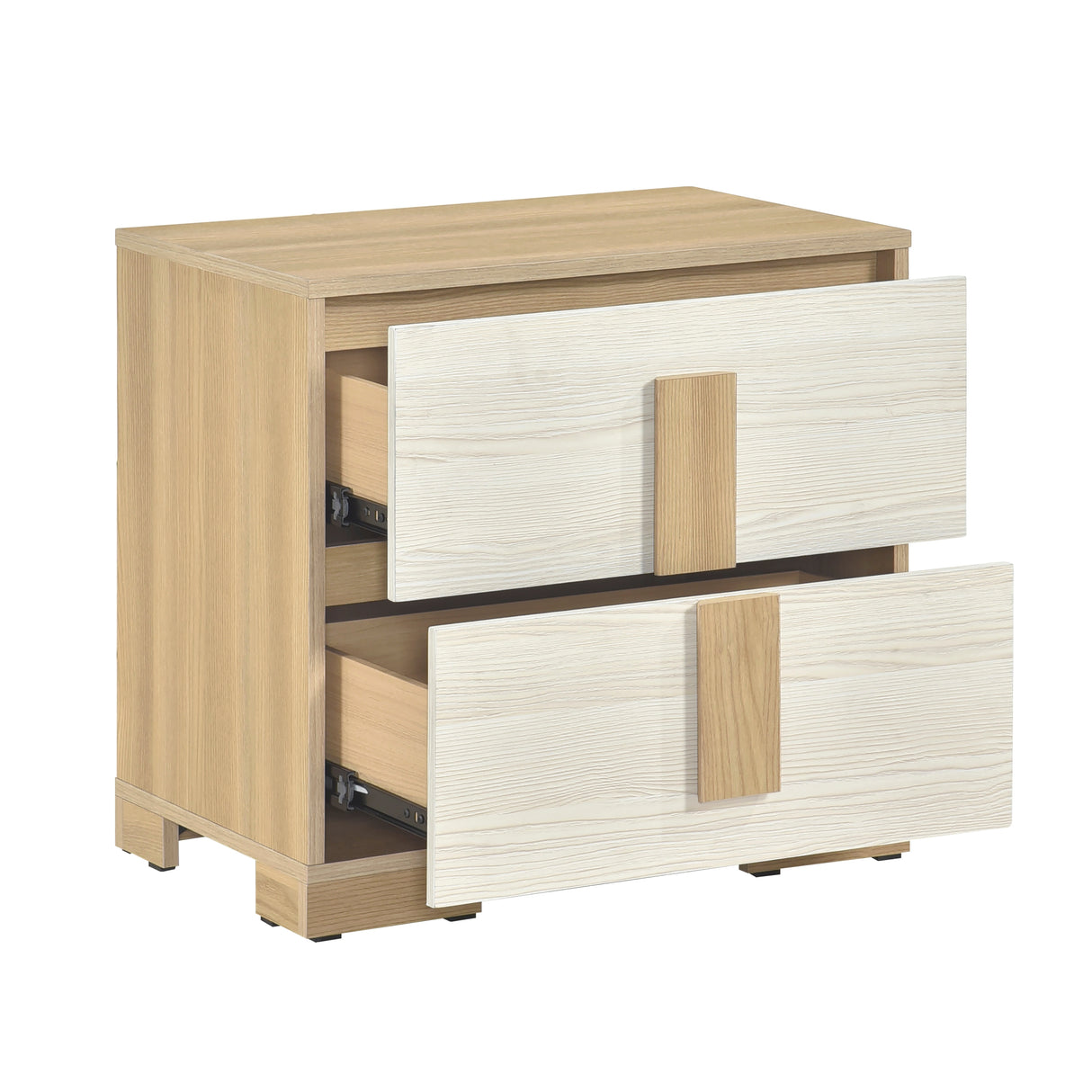 Sterling Natural/White LED Queen Bed from Homelegance - Luna Furniture