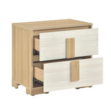 Sterling Natural/White LED Queen Bed from Homelegance - Luna Furniture