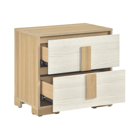 Sterling Natural/White LED Queen Bed from Homelegance - Luna Furniture