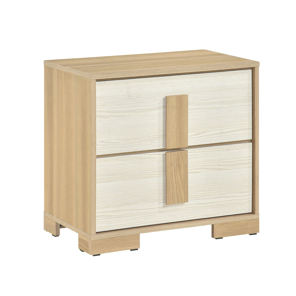 Sterling Natural/White LED Queen Bed from Homelegance - Luna Furniture