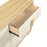 Sterling Natural/White LED Queen Bed from Homelegance - Luna Furniture