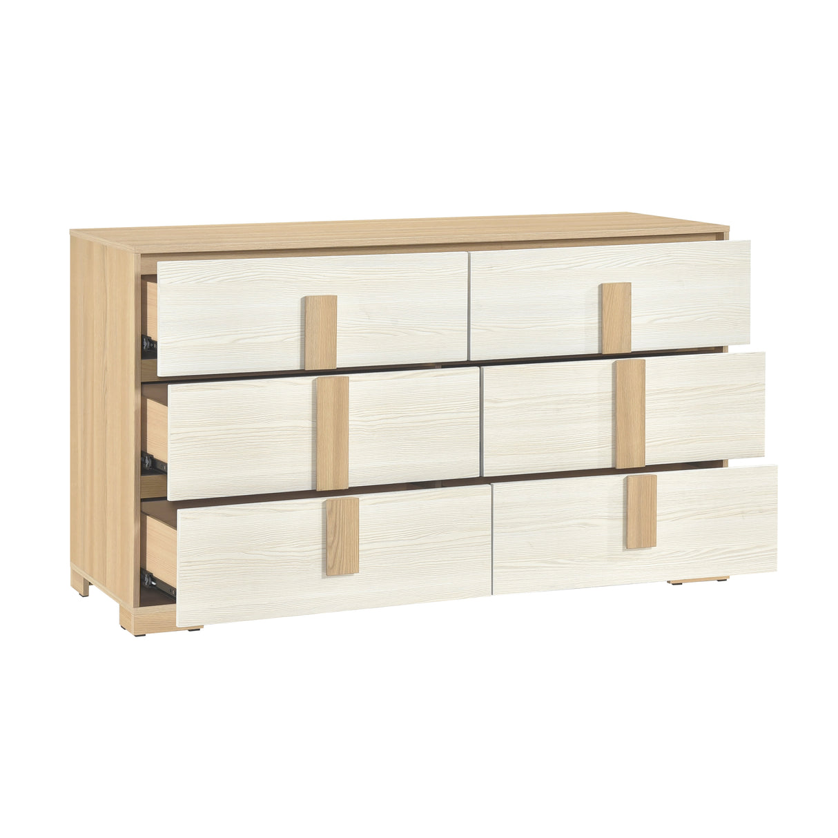 Sterling Natural/White LED Queen Bed from Homelegance - Luna Furniture