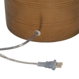 Brynner Table Lamp in Etched Amber Glass from Four Hands - Luna Furniture