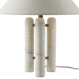 Medici Table Lamp in Charcoal and White Marble from Four Hands - Luna Furniture