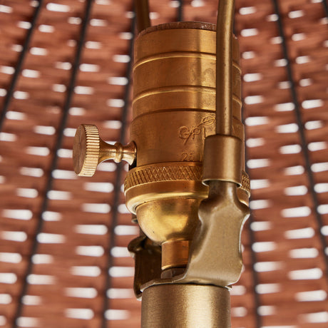 Medici Table Lamp in Charcoal and White Marble from Four Hands - Luna Furniture