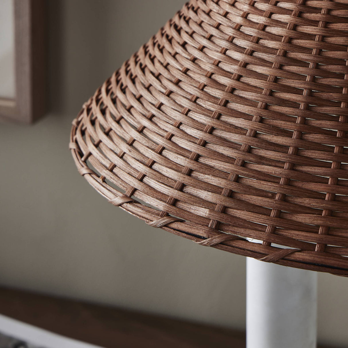 Medici Table Lamp in Charcoal and White Marble from Four Hands - Luna Furniture