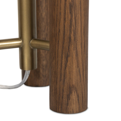 Medici Table Lamp in Warm Brown Oak from Four Hands - Luna Furniture