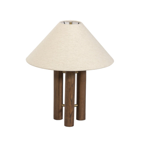 Medici Table Lamp in Warm Brown Oak from Four Hands - Luna Furniture