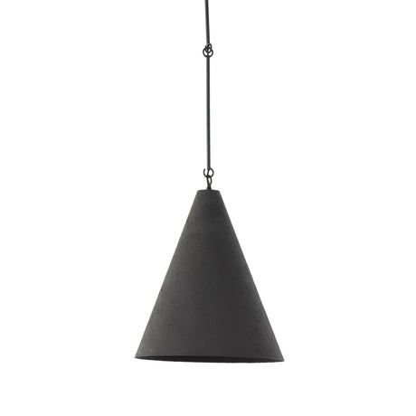 Grazia Pendant in Matte Black Plaster from Four Hands - Luna Furniture