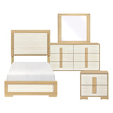 Sterling Natural/White LED Twin Bed from Homelegance - Luna Furniture