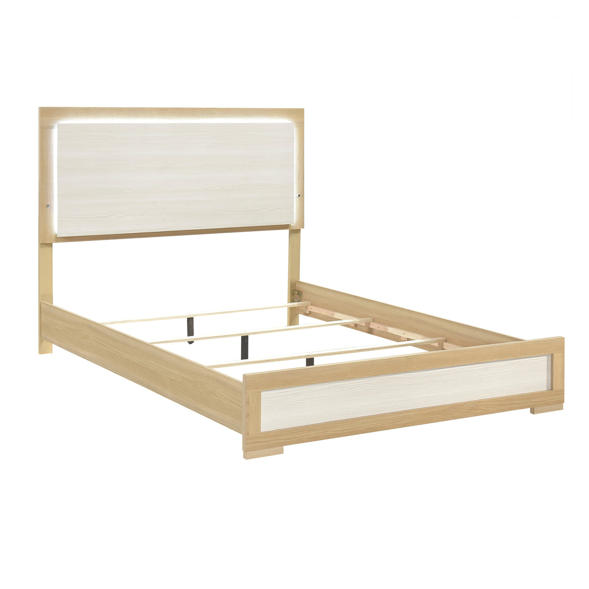 Sterling Natural/White LED Full Bed from Homelegance - Luna Furniture