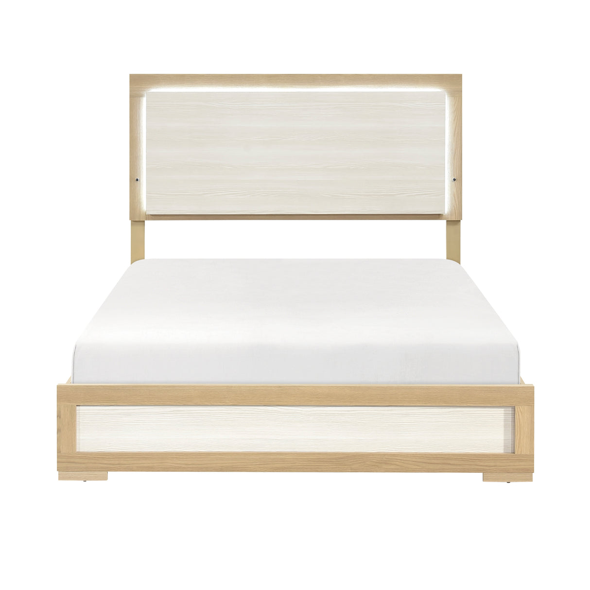 Sterling Natural/White LED King Bed from Homelegance - Luna Furniture