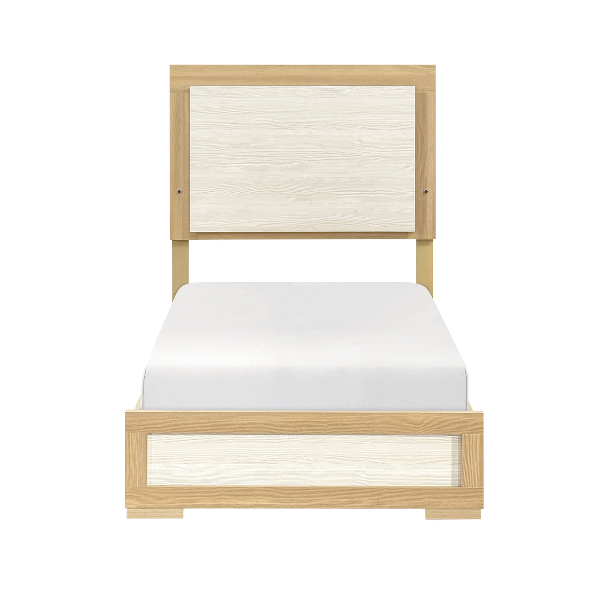 Sterling Natural/White LED Twin Bed from Homelegance - Luna Furniture