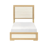 Sterling Natural/White LED Twin Bed from Homelegance - Luna Furniture