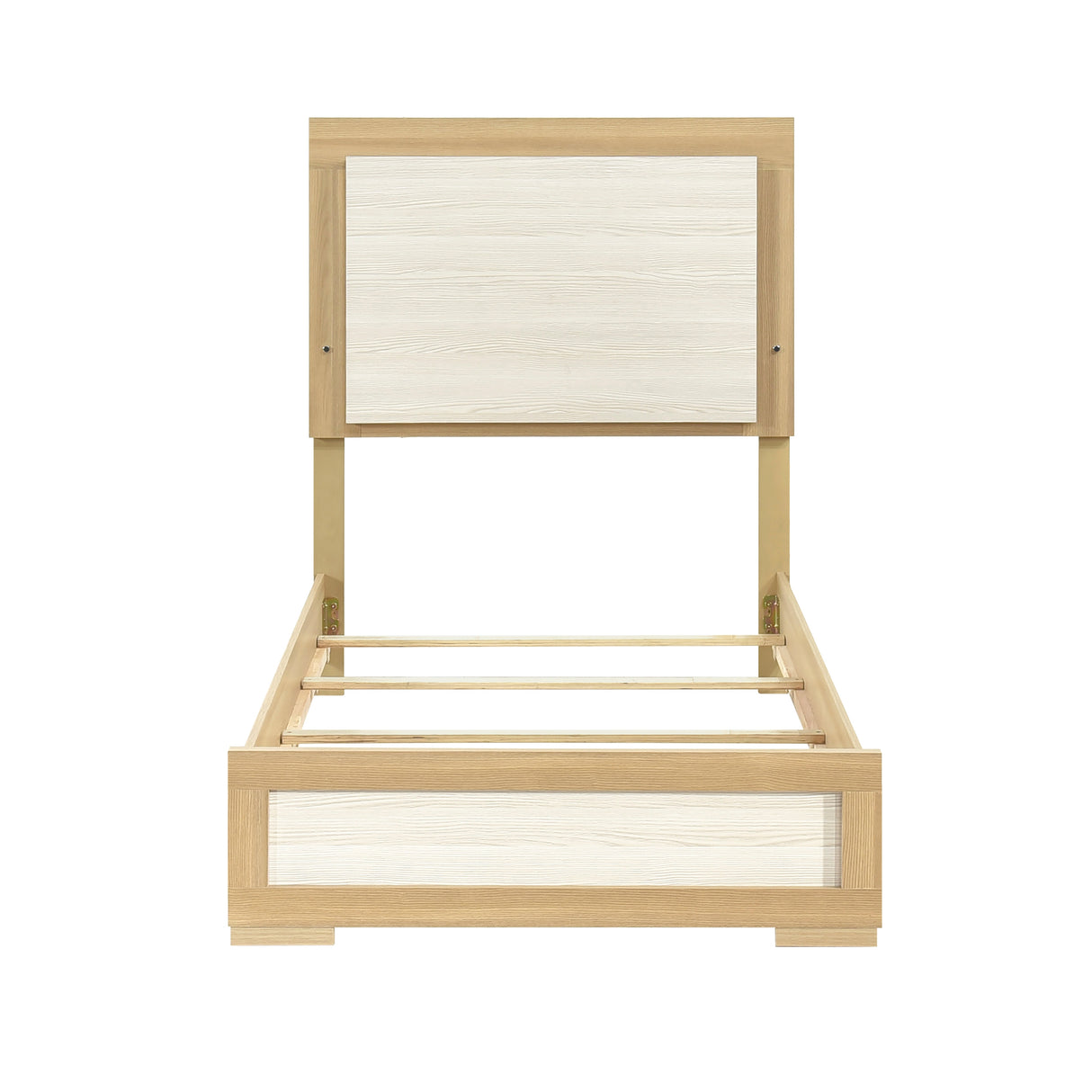 Sterling Natural/White LED Twin Bed from Homelegance - Luna Furniture
