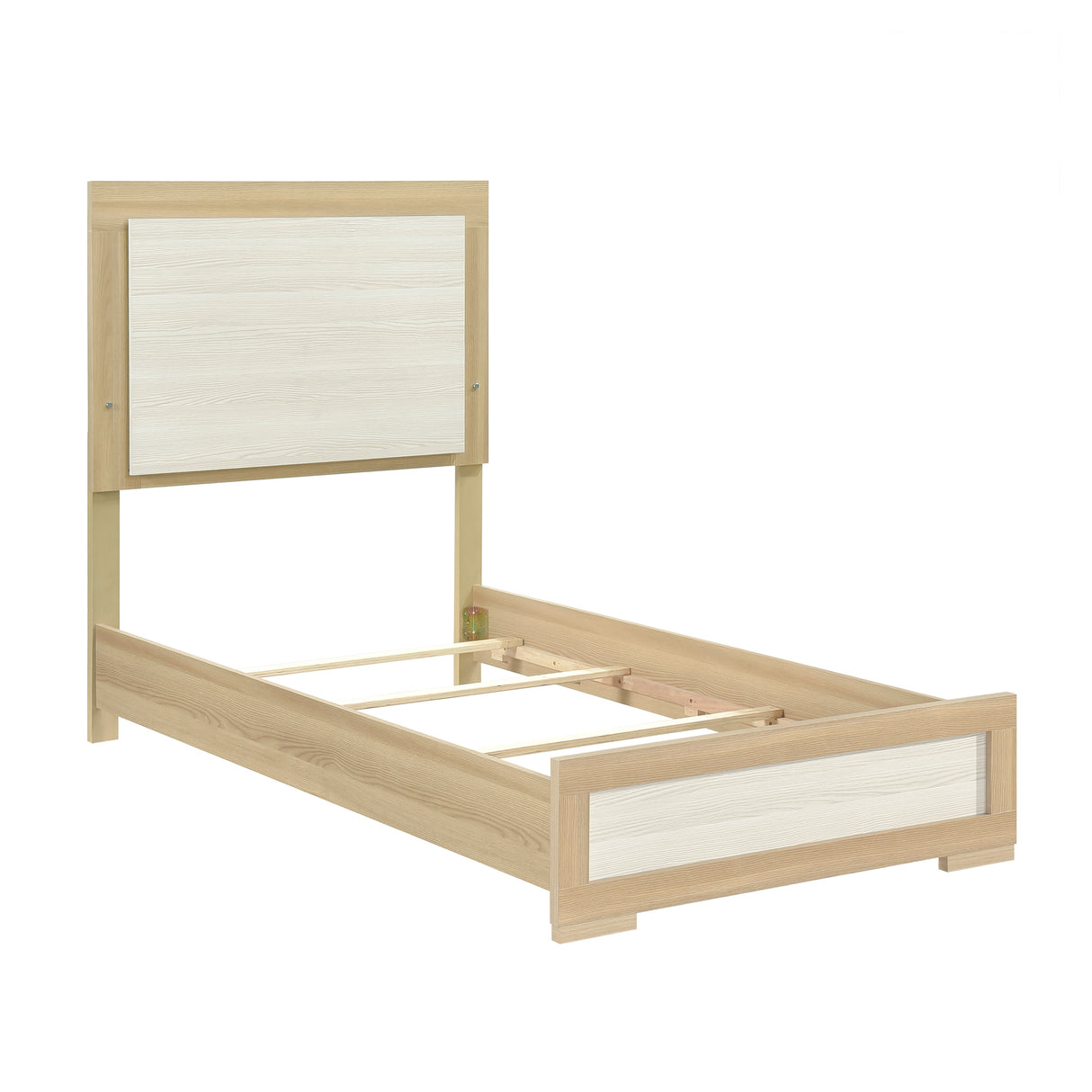 Sterling Natural/White LED Twin Bed from Homelegance - Luna Furniture