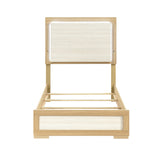 Sterling Natural/White LED Twin Bed from Homelegance - Luna Furniture