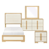 Sterling Natural/White 4pc Set (TB+NS+DR+MR) from Homelegance - Luna Furniture