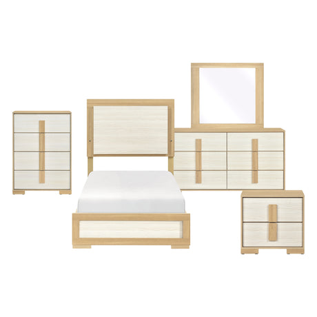 Sterling Natural/White 5pc Set (TB+NS+DR+MR+CH) from Homelegance - Luna Furniture