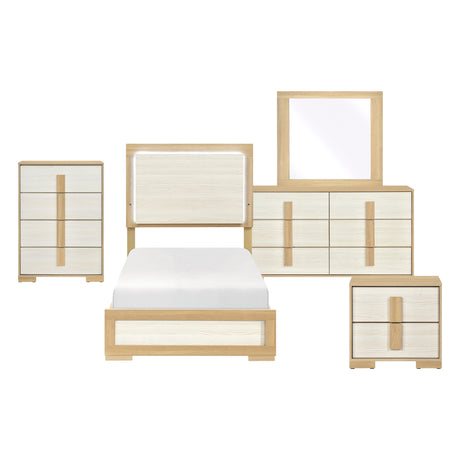 Sterling Natural/White 5pc Set (TB+NS+DR+MR+CH) from Homelegance - Luna Furniture
