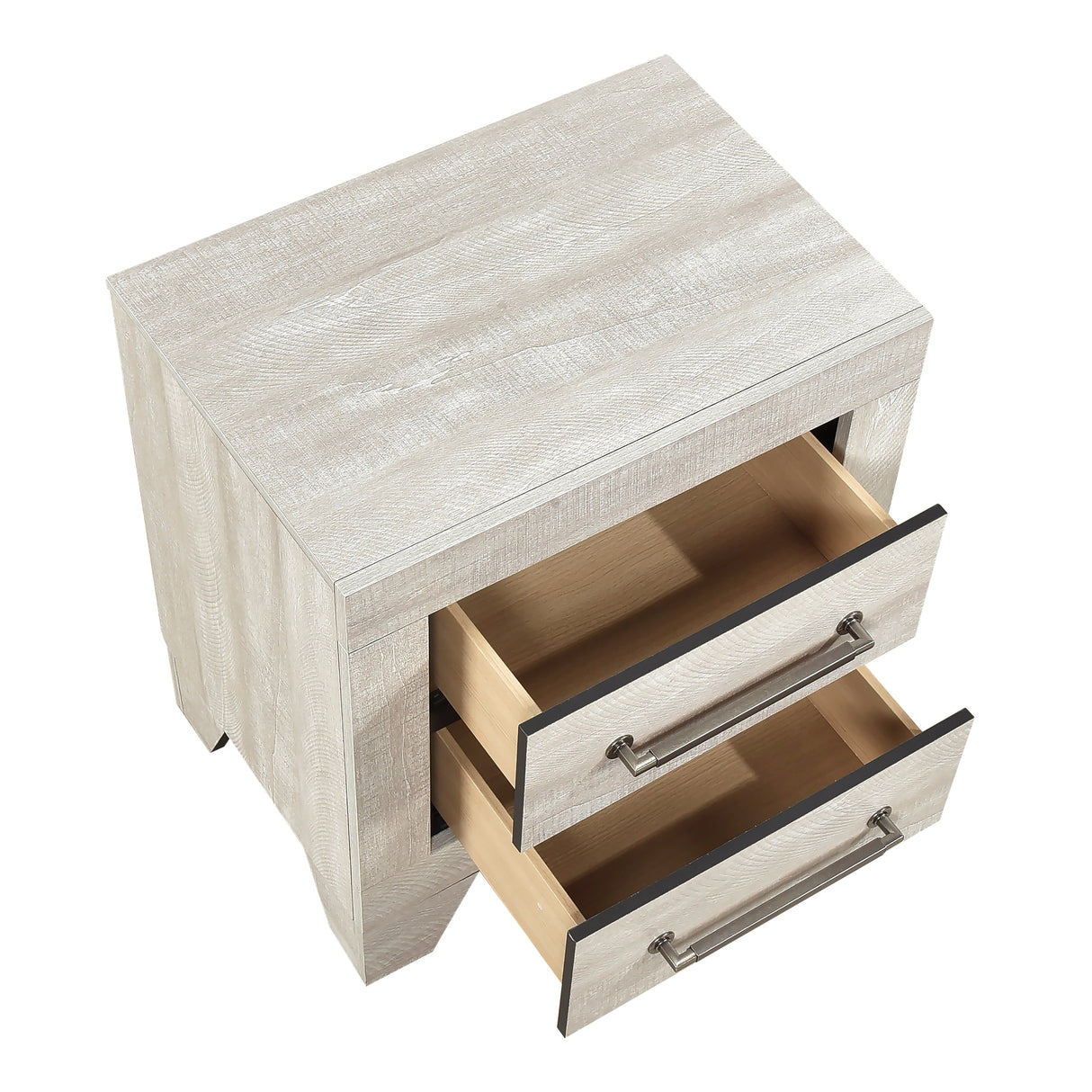 Aspen Gray Oak 4pc Set (QB+NS+DR+MR) from Homelegance - Luna Furniture