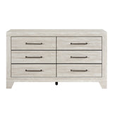 Aspen Gray Oak 4pc Set (QB+NS+DR+MR) from Homelegance - Luna Furniture