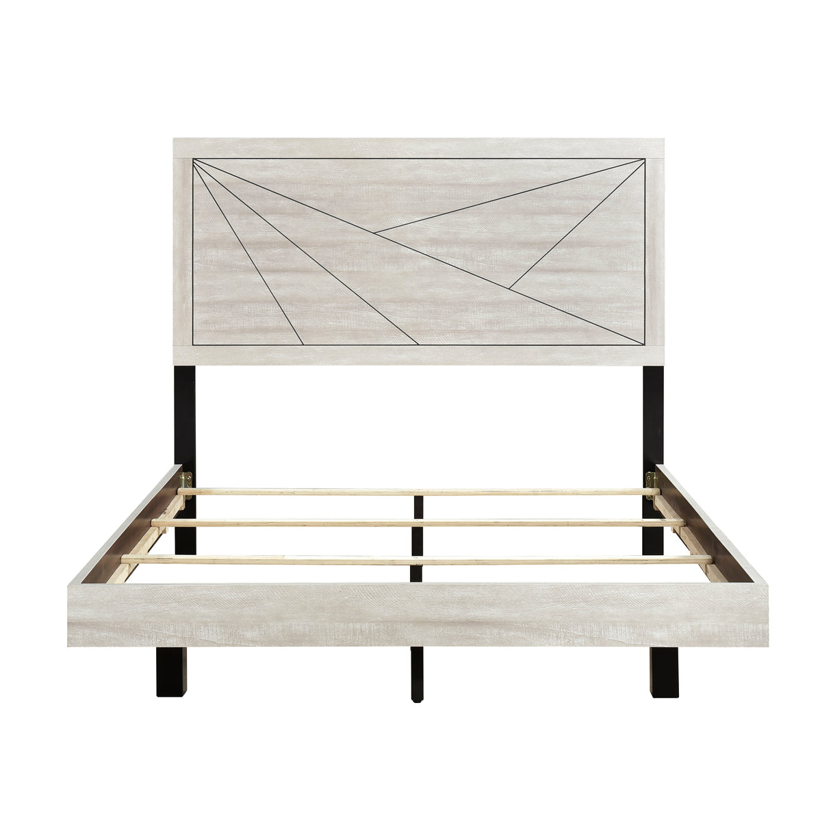 Aspen Gray Oak 4pc Set (QB+NS+DR+MR) from Homelegance - Luna Furniture
