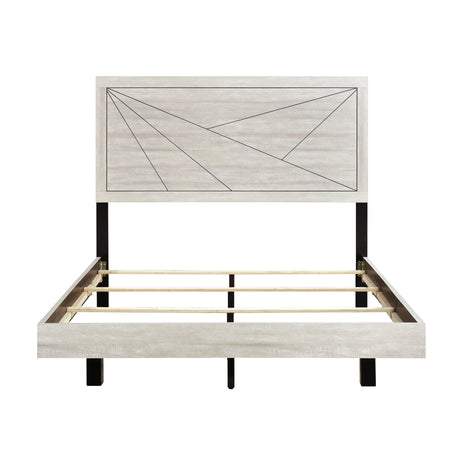 Aspen Gray Oak 4pc Set (QB+NS+DR+MR) from Homelegance - Luna Furniture