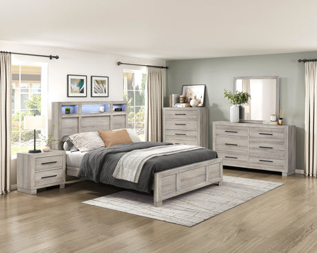 Everett Gray Queen Bed from Homelegance - Luna Furniture
