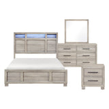 Everett Gray 4pc Set (QB+NS+DR+MR) from Homelegance - Luna Furniture