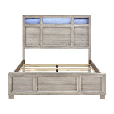 Everett Gray 4pc Set (QB+NS+DR+MR) from Homelegance - Luna Furniture