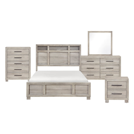 Everett Gray 5pc Set (QB+NS+DR+MR+CH) from Homelegance - Luna Furniture