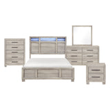 Everett Gray 5pc Set (QB+NS+DR+MR+CH) from Homelegance - Luna Furniture