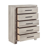 Everett Gray 5pc Set (QB+NS+DR+MR+CH) from Homelegance - Luna Furniture