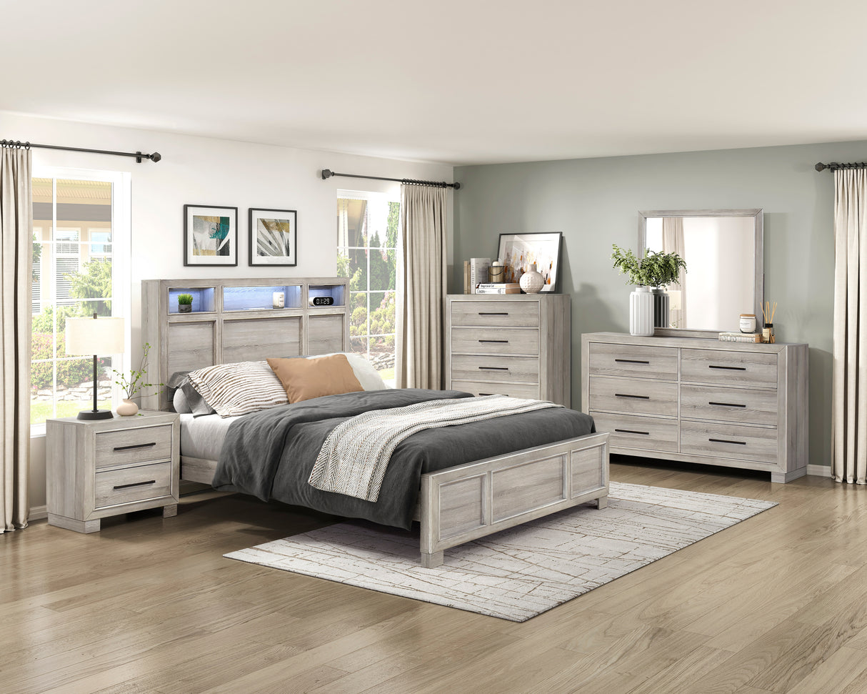 Everett Gray California King Bed from Homelegance - Luna Furniture