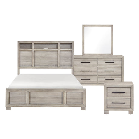 Everett Gray Queen Panel Bed from Homelegance - Luna Furniture