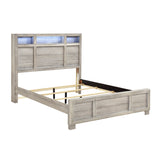 Everett Gray King Panel Bed from Homelegance - Luna Furniture