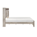 Everett Gray King Panel Bed from Homelegance - Luna Furniture