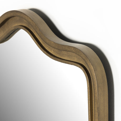 Effie Mirror in Raw Antique Brass Iron from Four Hands - Luna Furniture