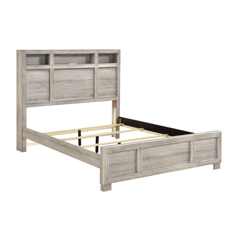 Everett Gray Eastern King Bed from Homelegance - Luna Furniture
