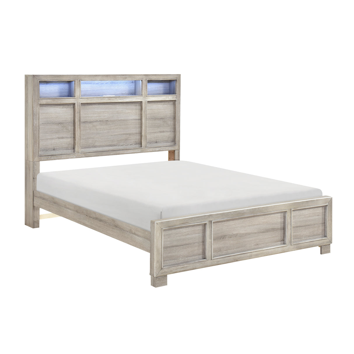 Everett Gray Eastern King Bed from Homelegance - Luna Furniture