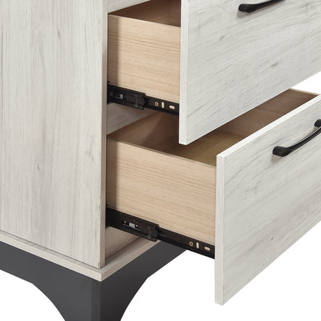 Westport White Oak/Gray 4pc Set (QB+NS+DR+MR) from Homelegance - Luna Furniture