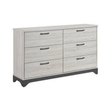 Westport White Oak/Gray 4pc Set (QB+NS+DR+MR) from Homelegance - Luna Furniture